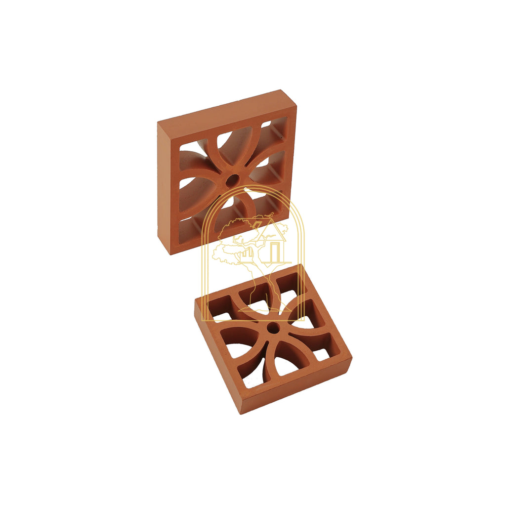 Four Petal Terracotta Jali